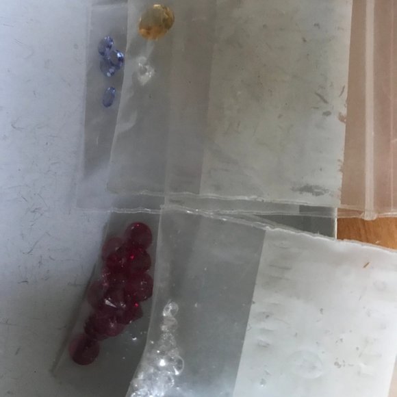 Bundle Thai gem  stones new  small  tanzanite  ruby  Jewelry making supply - Picture 5 of 5